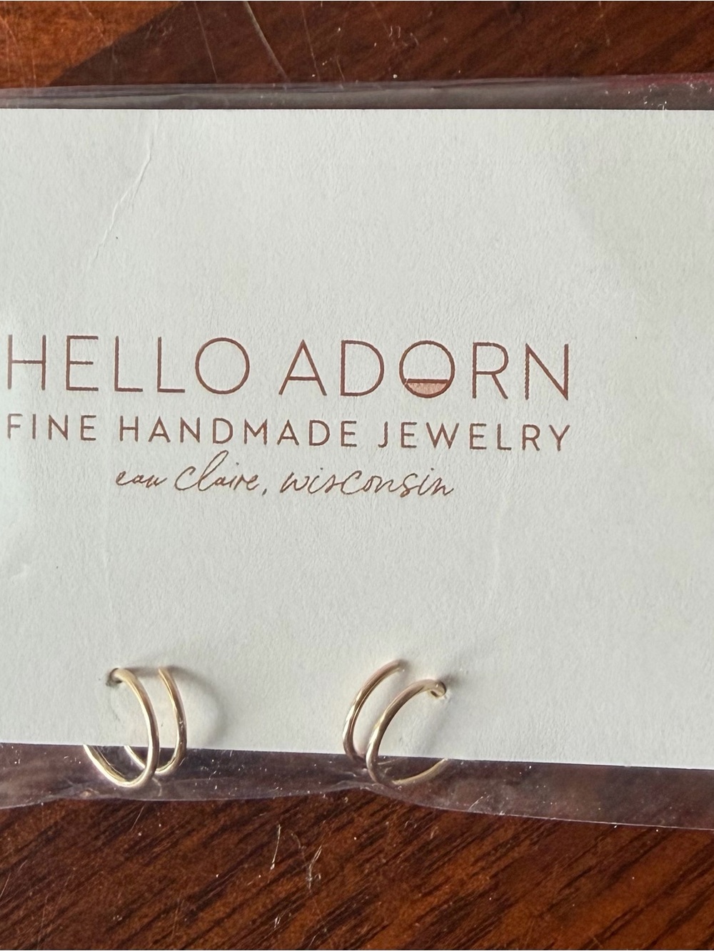 Hello Adorn Petite Double Hoop Earrings in Gold